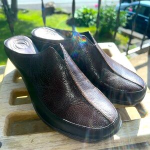Women's NURTURE Sunday Leather Clog Mule Shoes Brown Sz 9M (never Worn)